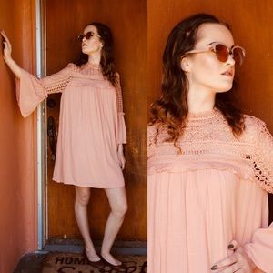 70s inspired crochet dress